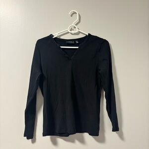 Rafaella Women's Classic Black Long Sleeve Top Small